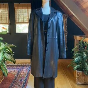 90s Leather Coat